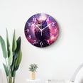 thumbnail image 4 of 12 Inch Wall Clock Battery Operated Silent Clock Decorative for Office, Kitchen, Outdoor, Living Room，Fantasy Galaxy Snowy Owl Pretty Universe Print Pattern, 4 of 4