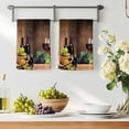 thumbnail image 3 of Red Wine Kitchen Towels Set of 2, Grapes Glasses Country Wooden Farmhouse Absorbent Dish Towels for Kitchen, Microfiber Hand Towel, Quick Drying Tea Towel for Cleaning Decorative Dishcloths, 3 of 7