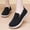 Black, variant on LTTVQM Womens Orthopedic Shoes Arch Support Non Slip Slip on Running Shoes Wide Width Knitted Mesh Stretch Server Shoes Soft 2026 Foam Shoes Black 37(US-6.5)