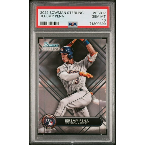 Graded 2022 Topps Bowman Sterling Jeremy Pena #BSR17 Rookie RC Baseball Card PSA 10 Gem Mint