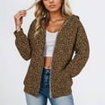 thumbnail image 2 of Hoodies For Women Oversized Leopard Print Jacket With Pocket And Full Zipper Long Sleeve Fasion Athletic Streetwear Halloween Sweatshirt, 2 of 4