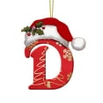 thumbnail image 2 of CBI Christmas Initial Ornaments, Personalized DIY 26 Letters Christmas Tree Decoration Pendant, Red Acrylic Initial Monogram Shape Xmas Tree Hanging Decor Christmas Gifts, 2 of 5