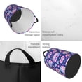 thumbnail image 5 of Lsque colorful Skull mushroom rainbow pattern Laundry Hamper Basket, Tall Woven Rope Hamper Basket for Clothes, Lightweight Storage Basket, Collapsible Waterproof-Small, 5 of 8