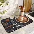 thumbnail image 3 of Essential Coffee Bar Accessory 19.5x12in Anti-Slip Silicone Mat - Super Absorbent, Decorative Coffee Drying Mat for Countertops, Espresso Machines, 3 of 7