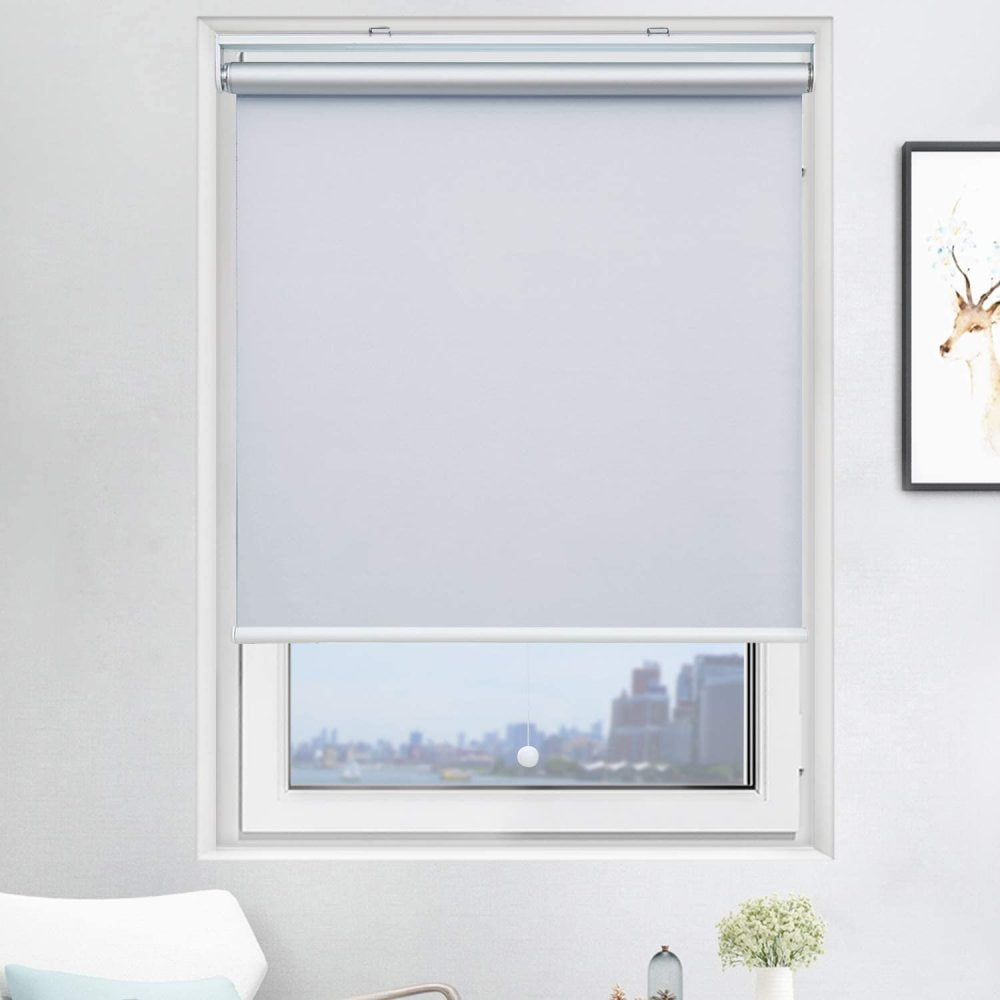 正規代理店 Acholo Blackout Roller Shades Cordless Window Blinds (White, 36 x 72  Inch) - plazamedspa.com
