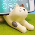 thumbnail image 4 of Support téléphone Résine Paresseux Support Mini Bureau Stand Bureau Décoratif Mobile Chat Forme Fixation 3D Cartoon Accessoires Portable Durable(Blanc), 4 of 5
