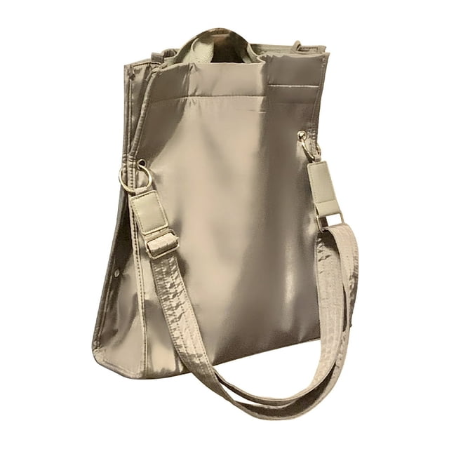 Women Tote Bag Fashion Nylon Shoulder Backpack Fashion Messenger Rucksack (Grey)
