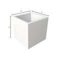 thumbnail image 7 of LeisureMod Fern Fiberstone and MGO Clay Planter, Mid-Century Modern Square Planter Pot for Indoor and Outdoor (White, 9 Inch), 7 of 7
