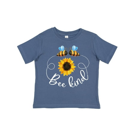 

Inktastic Bee Kind Bees and Sunflower Gift Toddler Boy or Toddler Girl T-Shirt