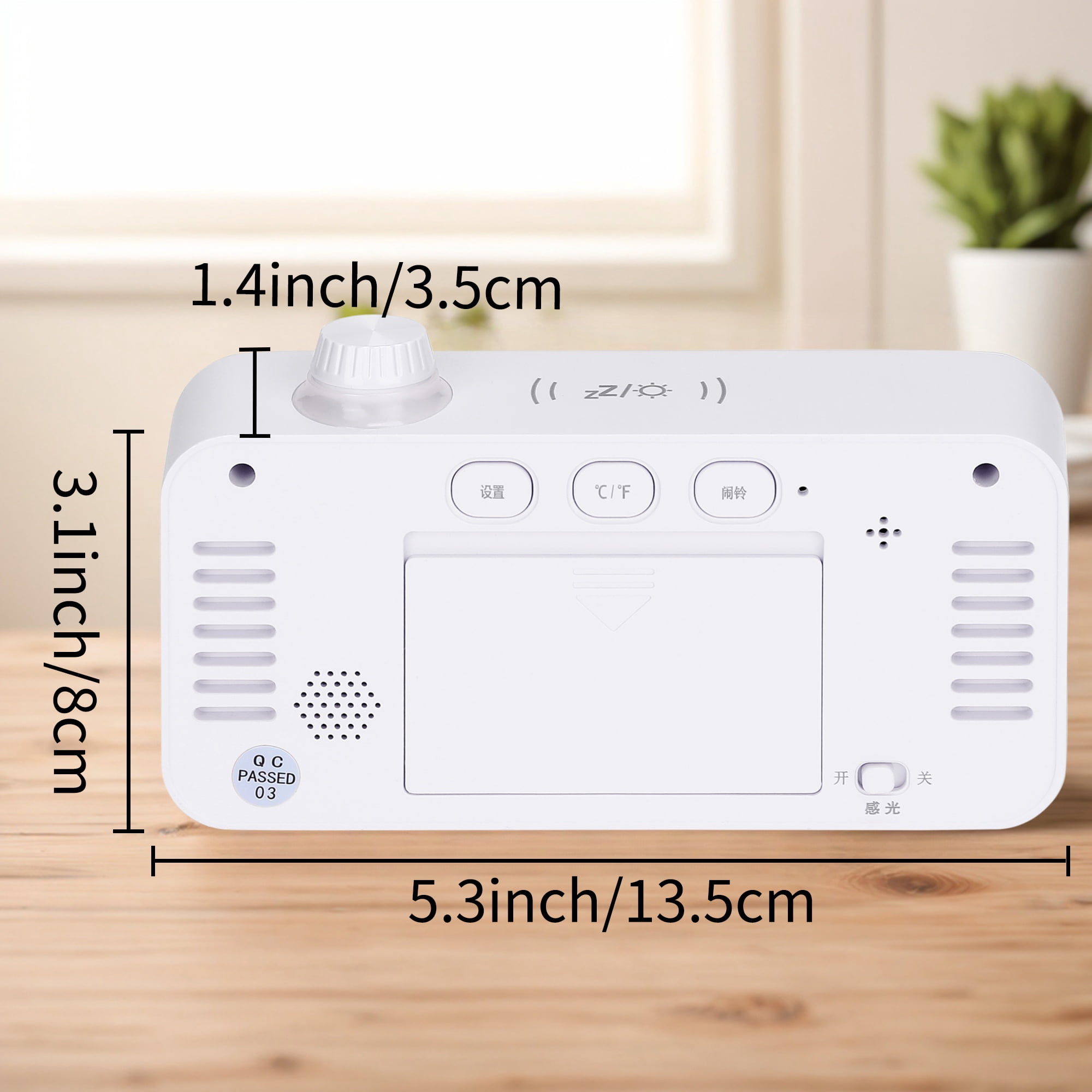 Unique Bargains Triple Digital Alarm Clock Snooze for Deep Sleepers White