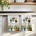 thumbnail image 7 of Spring Daisy Kitchen Towels Set of 2, Country Botanical Floral Wooden Grain Absorbent Dish Towels for Kitchen, Microfiber Hand Towel, Quick Drying Tea Towel for Cleaning Decorative Dishcloths, 7 of 7
