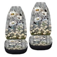 thumbnail image 6 of ZIATUBLE Daisy Wooden Auto Seat Cover Car 2 Pcs Butterfly High Bucket Seat Covers Vehicle Seat Protector for Front Seats Auto Interior Accessories Universal Seat Covers for Car SUV Trucks Sedan, 6 of 7