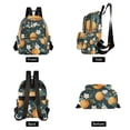 thumbnail image 4 of FORMRS Mini Backpack Purse for Women Quilted Travel Daypack Casual Shoulder Bag, Green Oranges, 4 of 7
