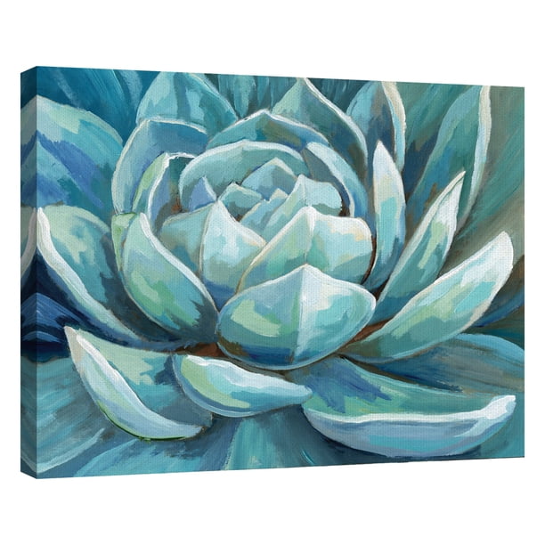 Cerulean Succulent By Nan Wrapped Canvas Painting Art Print Walmart Com