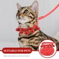 thumbnail image 2 of SHISUYAN Pet Cat Dog Collar Pulling Rope Leash Strap with Bell for Daily Use (Red M), 2 of 9