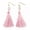 Pink, variant on Bohemian Roundell Natural Stone & Silk Tassel Hang Earrings