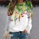 thumbnail image 2 of Sudadera de manga larga con estampado de cuello redondo para mujer Blusa informal Tops Pompotops  gfhjh3334, 2 of 4