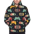 thumbnail image 4 of Bingfone Retro Video Game Men'S Drawstring Hoodie Long Sleeve Pocket Sweatshirts-Small, 4 of 9
