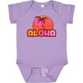 thumbnail image 3 of Inktastic Pink Aloha Palm Girls Baby Bodysuit, 3 of 5