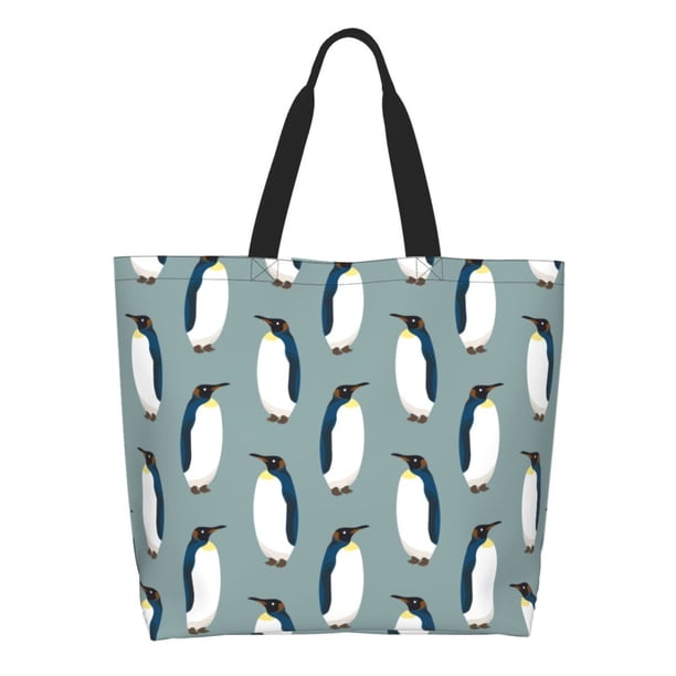 Easygdp Penguin Bolsas Tote para Mujer, Bolsos de Hombro para Viaje, Bolsos de Mano de Gran Capacidad para Compras y Trabajo