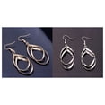 thumbnail image 1 of Guardurnaity 1 par de pendientes retorcidos de aleación para mujer, pendientes de hoja hueca, orejas portátiles, regalos para esposa, novia, Ropa, zapatos y accesorios Miscelánea Oro, 1 of 6