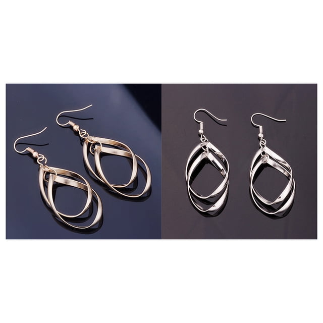 Guardurnaity 1 par de pendientes retorcidos de aleación para mujer, pendientes de hoja hueca, orejas portátiles, regalos para esposa, novia, Ropa, zapatos y accesorios Miscelánea Oro