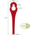 thumbnail image 2 of Pack Of 100 Replacement Plastic Blades For Lidl Florabest Edger - Length 8.3cm Hy, 2 of 5