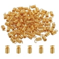 thumbnail image 1 of Unique Bargains Embouts de Cordon, 100 Pcs Embouts de Ressorts Métalliques 4x9mm Embouts de Terminateurs à Ressorts Dorés, 1 of 5