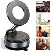 Car Phone Holder, Strong Magnetic Phone Mount for Car with Ultra Vacuum Suction, 360° Rotatable Cell Phone Accessories for iPhone 16/15/14/13/12 & Android, Perfect for Driving