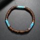 thumbnail image 1 of Nvzi Pulsera de cuentas de cáscara de coco hecha a mano para apilar, pulsera ajustable tejida trenzada hecha a mano -K, 1 of 5