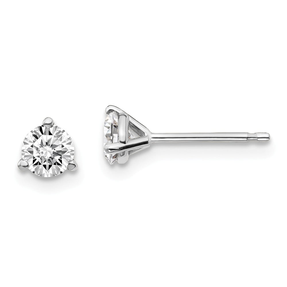 Diamond2Deal - 14k White Gold Certified Lab Grown Diamond Stud Earrings ...
