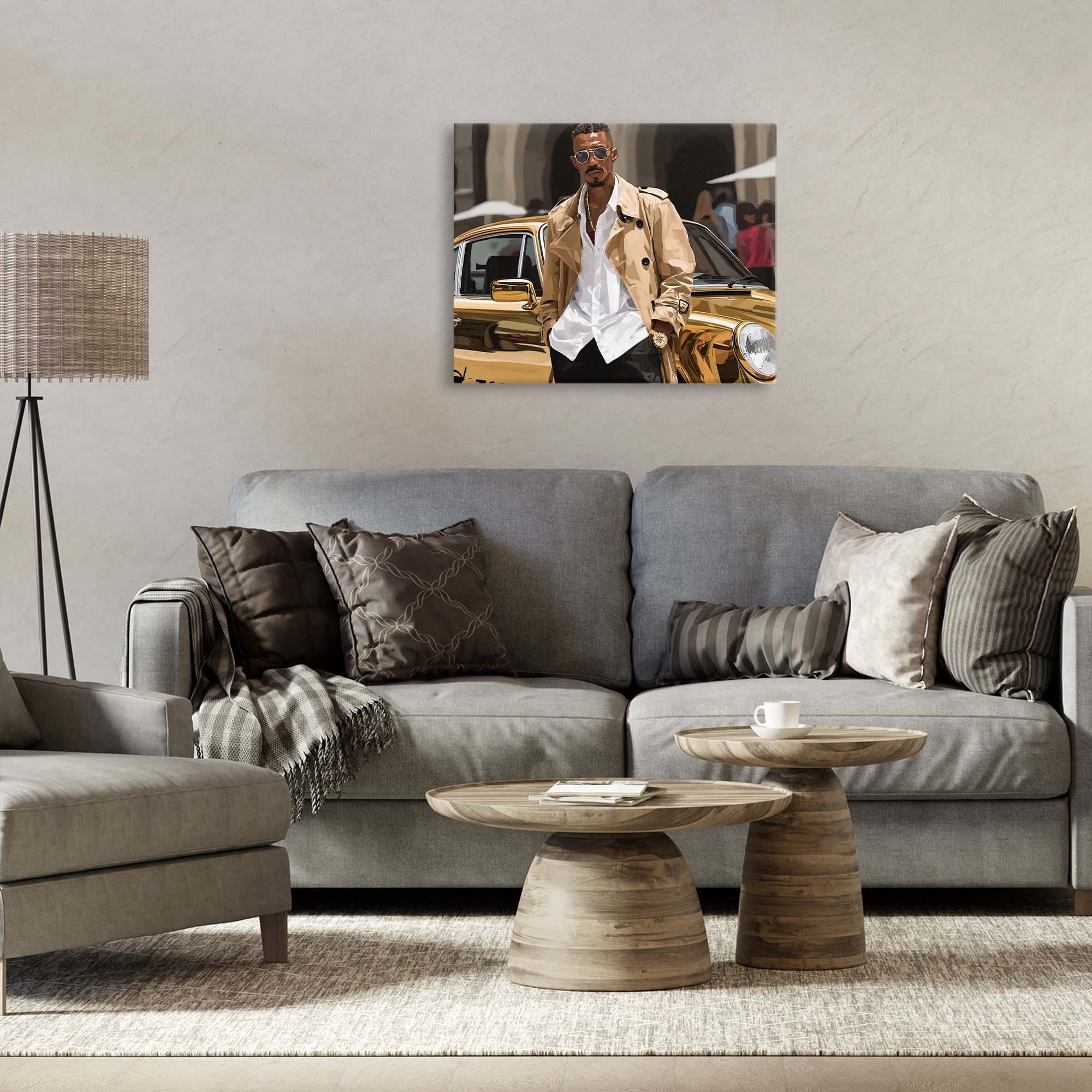 Stupell Industries Classy Gilded Sportscar & Driver Canvas Wall Art, design by Franklyn Gregory