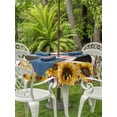 thumbnail image 4 of Outdoor Tablecloth with Umbrella Hole Zipper Pigs Sunflowers Round Tablecloth 60" Waterproof Outside Table Cloth Farmhouse Red Barn Flowers Animals Patio Table Cover Tablecloths for Picnic Party, 4 of 8