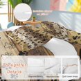 thumbnail image 5 of Animal Paw Print Twin Size Comforter Set, Dog Claws Pattern Brown Wooden Striped Bedding for All Seasons, 4 Pcs Bed Set, 1 Quiltcover (68"x86") ,1Sheet(67"x116"), 2Pillowcases (30"x20"), 5 of 11