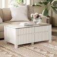 thumbnail image 2 of WAMPAT 2 Piece Coffee Table Sets, 1 Modern Coffee Table for Storage with Sliding Drawers, 1 Tall Sideboard TV Stand for 65 inch TV, White&Gray, 2 of 11