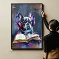 thumbnail image 6 of French Bulldog Decor Poster Unframe, French Bulldog Dog Canvas Wall Art, Dog Reading Book Canvas Print Painting Poster Wall Decor Dog Lovers Gifts, 6 of 6