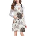thumbnail image 1 of HATIART Fashion Dandelions and Retro Bicycle Summer Love Adjustable Bib Apron with Pockets Commercial Restaurant and Home Kitchen Adjustable Apron, 1 of 2