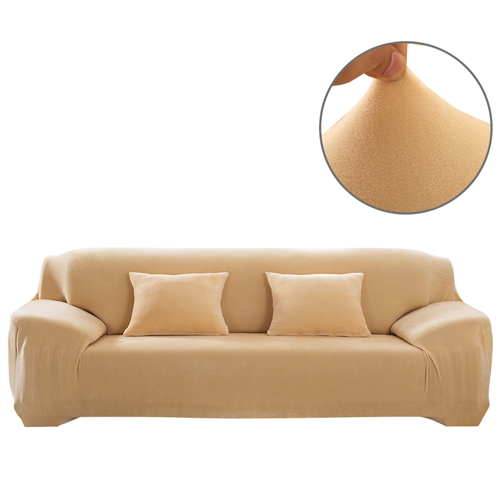 CJC Plush Stretch Sofa Slipcover 1/2/3/4 Seater Thick Sofa Covers