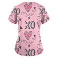 thumbnail image 4 of LHVUOA Valentine's Day Scrubs for Women Plus Size Short Sleeve Working Uniform 2024 New Color Medical Plus Size Scrub T Shirts, 4 of 4