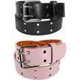 thumbnail image 1 of CTM® Kid's Leather Two Hole Jean Belt (Pack of 2 Colors), 1 of 4