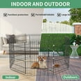 thumbnail image 4 of ZephyPaws Dog Playpen, Foldable Exercise Pen Puppy Playpen with 8 Panels 30 inch Outdoor Dog Fence Pen Indoor Metal Playpen for Medium Dogs with Door, 4 of 7