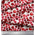 thumbnail image 2 of Soimoi Velvet Fabric Raspberry,Strawberry & Cherry Fruits Print Sewing Fabric Yard 58 Inch Wide, 2 of 3