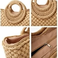 thumbnail image 6 of Kukuzhu Straw Hobo Bags for Women Retro Handbags Hand-woven Large Bag Round Handle Ring Totes Summer Beach Rattan Purses, 6 of 8