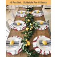 thumbnail image 4 of 13 Inch Round Placemats Set of 4, Red Grey Non Slip Heat Insulation PP Table Mats, Geometric Circle Modern Abstract Simple Art Washable Place Mats for Kitchen Dining Party Table Decor, 4 of 7