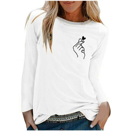 

Mrat Short Sleeve Round-Neck Blouses & Shirts Short Sleeve Womens Blouse Ladies Casual Print Shirts Round Neck Long Sleeve Tops Loose T-Shirt Blouse Short Sleeve Scrub Tops Women