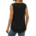 thumbnail image 5 of AherBiu Summer Tank Tops for Women Crewneck Casual Loose Plain Tees Stretch Sleeveless Basic Top Tshirt, 5 of 8