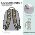 thumbnail image 2 of Tractor Print Waterproof Backpack - Ergonomic Student Bookbag with Breathable Mesh Straps, Organized Storage for Daily Use, 2 of 6
