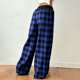 thumbnail image 2 of TaTaai Women's Loose Fit Lounge Trousers Plaid Wide Leg Design with Elastic Waist and Two Side Pockets Solid Color Casual Pants for Comfortable Daily Wear Gift, 2 of 9
