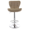 thumbnail image 2 of Elama 2 Piece Adjustable Faux Leather Bar Stool in Camel with Chrome Base, 2 of 11