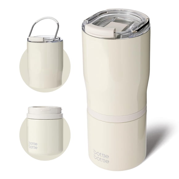Vaso Térmico BOTTLE BOTTLE 22oz 2 en 1 Aislado Crema